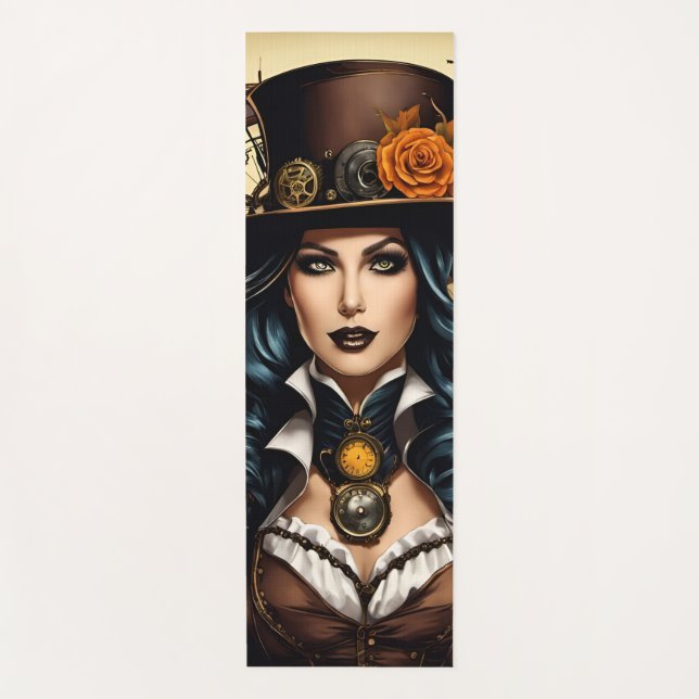 Halloween in the steampunk style yoga mat (Front)