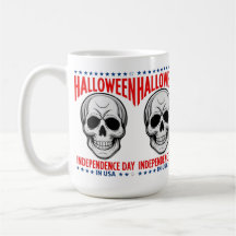 Halloween Independence Day with Skull