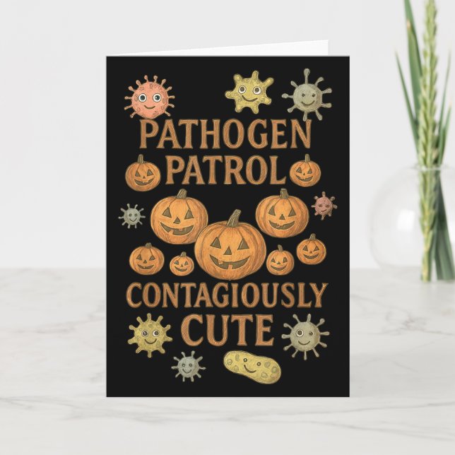Halloween Infection Preventionist Ip Nurse Pumpkin Card (Front)