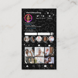 Halloween Instagram  Business Card