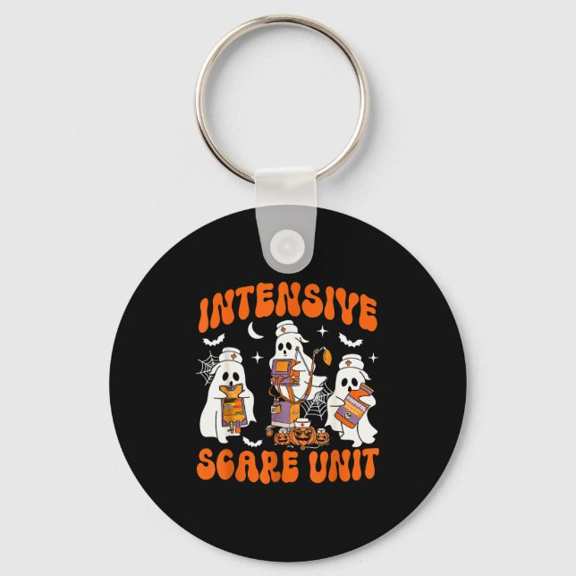 Halloween Intensive Care E Unit Ghost Nurse Icu Nu Key Ring (Front)