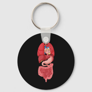 Halloween Internal Organ Diagram Anatomy Key Ring