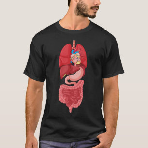 Halloween Internal Organ Diagram Anatomy T-Shirt