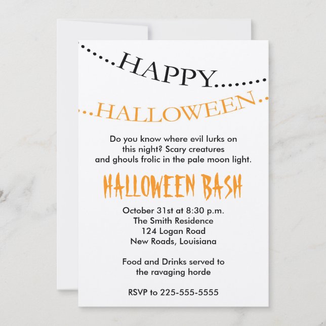 Halloween Invitation (Front)