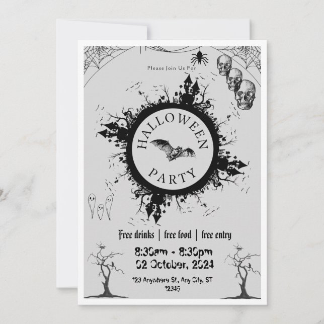 Halloween Invitation (Front)