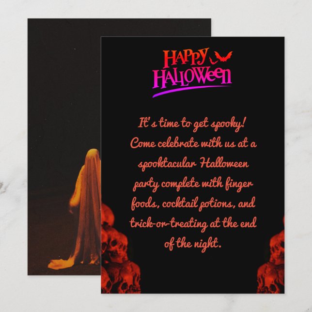 Halloween Invitation Card (Front/Back)
