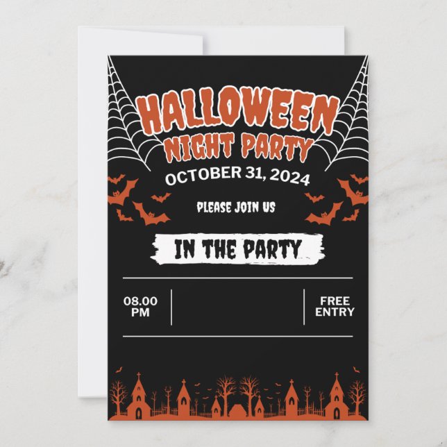 Halloween Invitation Card (Front)