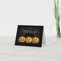 Halloween Invitation Card Jack O'Lanterns