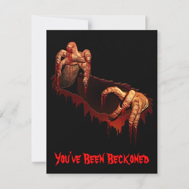 Halloween Invitation Custom Halloween Zombie Card (Front)