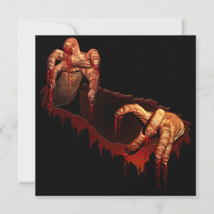 Halloween Invitation Custom Halloween Zombie Card