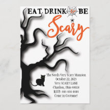 Halloween Invitation Eat, Drink, & Be Scary!