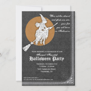 Halloween Invitation Elegant Witches Ball