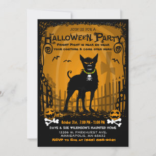 Halloween Invitation - Evil Dog Halloween Party