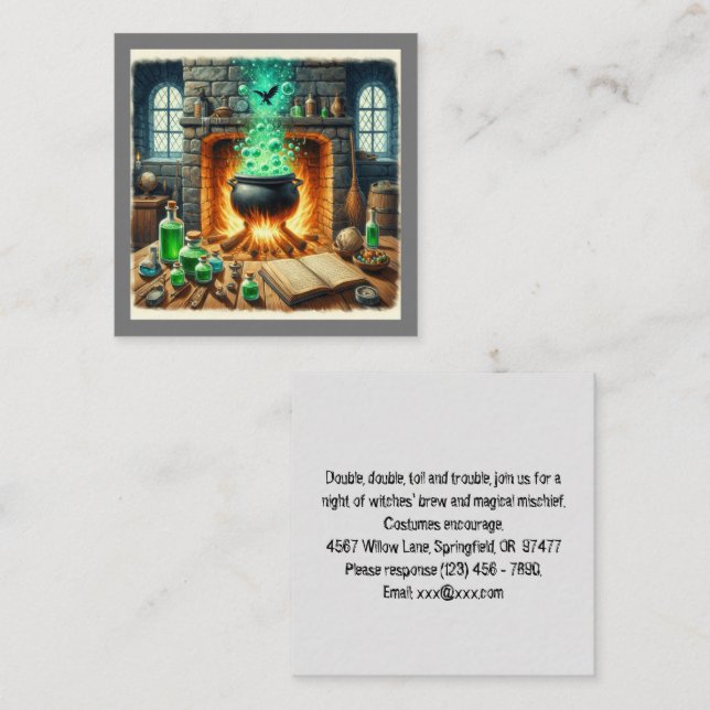 Halloween Invitation Flat Card (Front/Back)