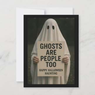 Halloween Invitation - Ghosts Are People Too Postcard