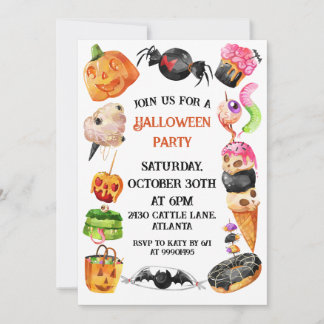 Halloween Invitation, Halloween Party Invitation