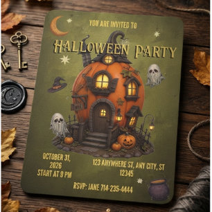 Halloween Invitation Haunted House invitataion