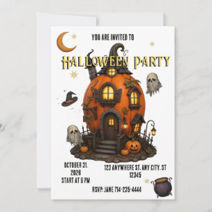 Halloween Invitation Haunted House invitataion