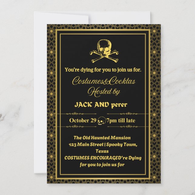 Halloween invitation party card  (Front)
