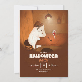 Halloween Invitation with a cast