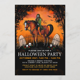 Halloween Invite - Ghoul on Horseback