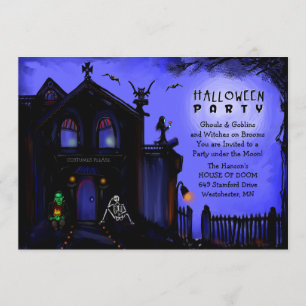 Halloween Invite - Haunted House Halloween Party