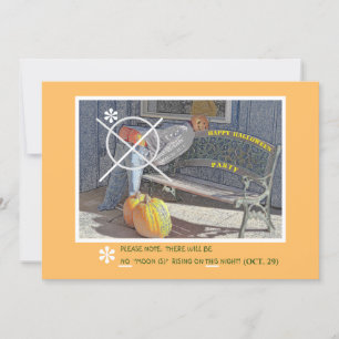 HALLOWEEN INVITE/HUMOROUS/CUSTOMIZABLE/PUMPKIN MAN INVITATION