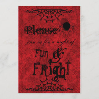 Halloween Invites in Crimson