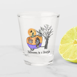 Halloween Is A Lifestyle Camper Trailer Shot Glass