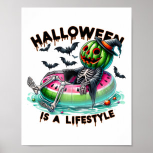 Halloween Is A Lifestyle Ghost Summerween Funny Su Poster