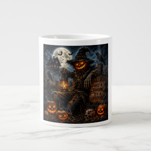 Halloween Is a Lifestyle – Pumpkin Scarecrow Large Coffee Mug