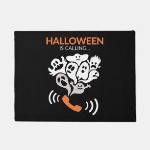 Halloween Is Calling Funny Halloween Boo Ghost Doormat
