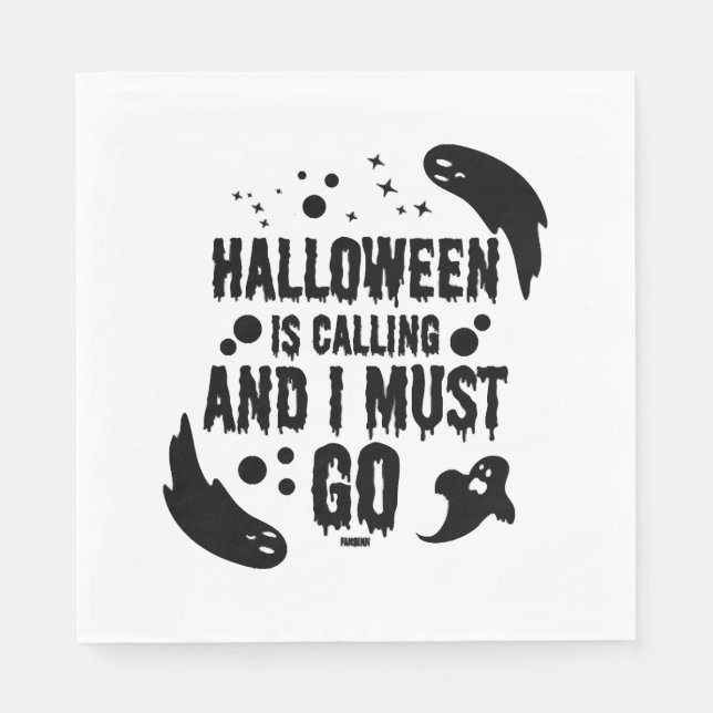 Halloween is calling napkin (Front)