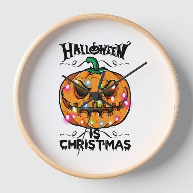 Halloween Is Christmas Clock (Front)