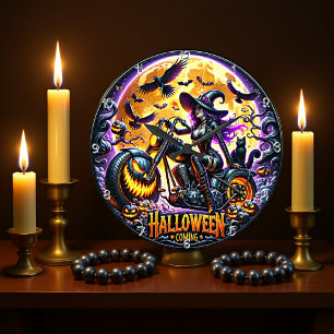 Halloween is Coming  Large Clock