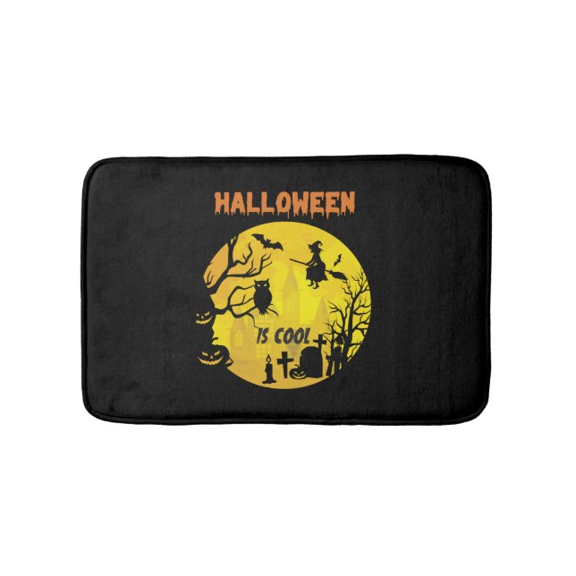 Halloween is cool Halloween funny gift Bath Mat (Front)