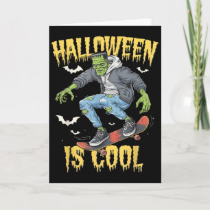 Halloween Is Cool Women Men Frankenstein Monster  Card