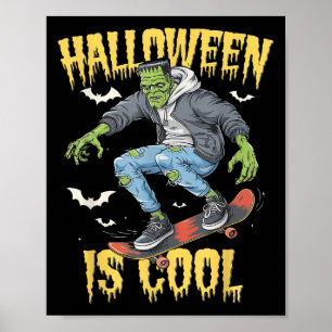 Halloween Is Cool Women Men Frankenstein Monster Poster