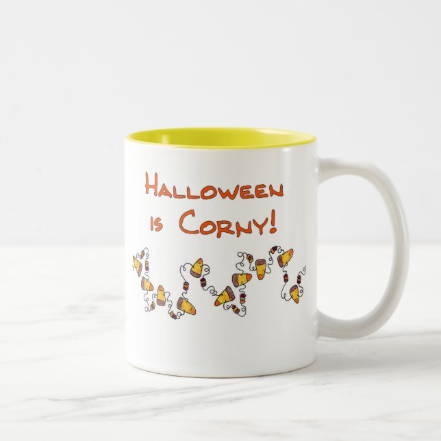 Halloween is Corny Two-Tone Coffee Mug (Right)