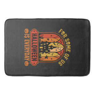 Halloween Is Everyday Haunted House Retro Bath Mat