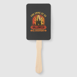 Halloween Is Everyday Haunted House Retro Hand Fan