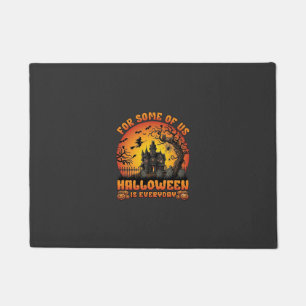 Halloween Is Everyday Haunted House Witch Moon_1 Doormat