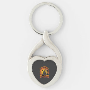 Halloween Is Everyday Haunted House Witch Moon_1 Key Ring
