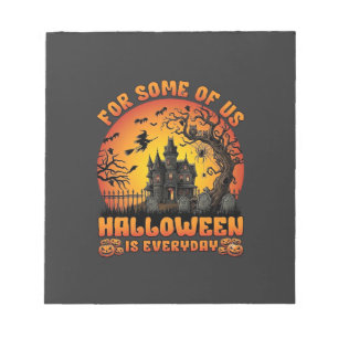 Halloween Is Everyday Haunted House Witch Moon_1 Notepad