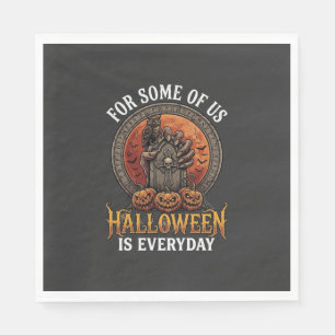 Halloween Is Everyday Monster Hand Tombstone Pumpk Napkin