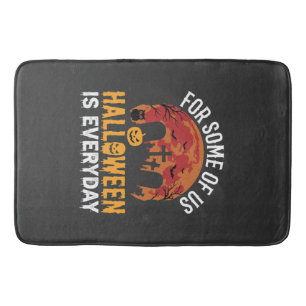 Halloween Is Everyday Spooky Graveyard Moon Bath Mat