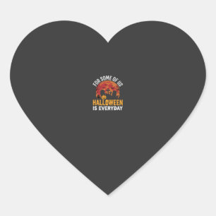 Halloween Is Everyday Spooky Graveyard Moon Heart Sticker
