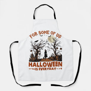 Halloween Is Everyday Witch Silhouette Full Moon G Apron