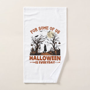 Halloween Is Everyday Witch Silhouette Full Moon G Hand Towel
