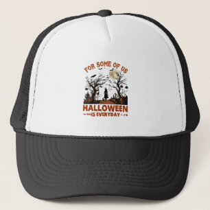 Halloween Is Everyday Witch Silhouette Full Moon G Trucker Hat